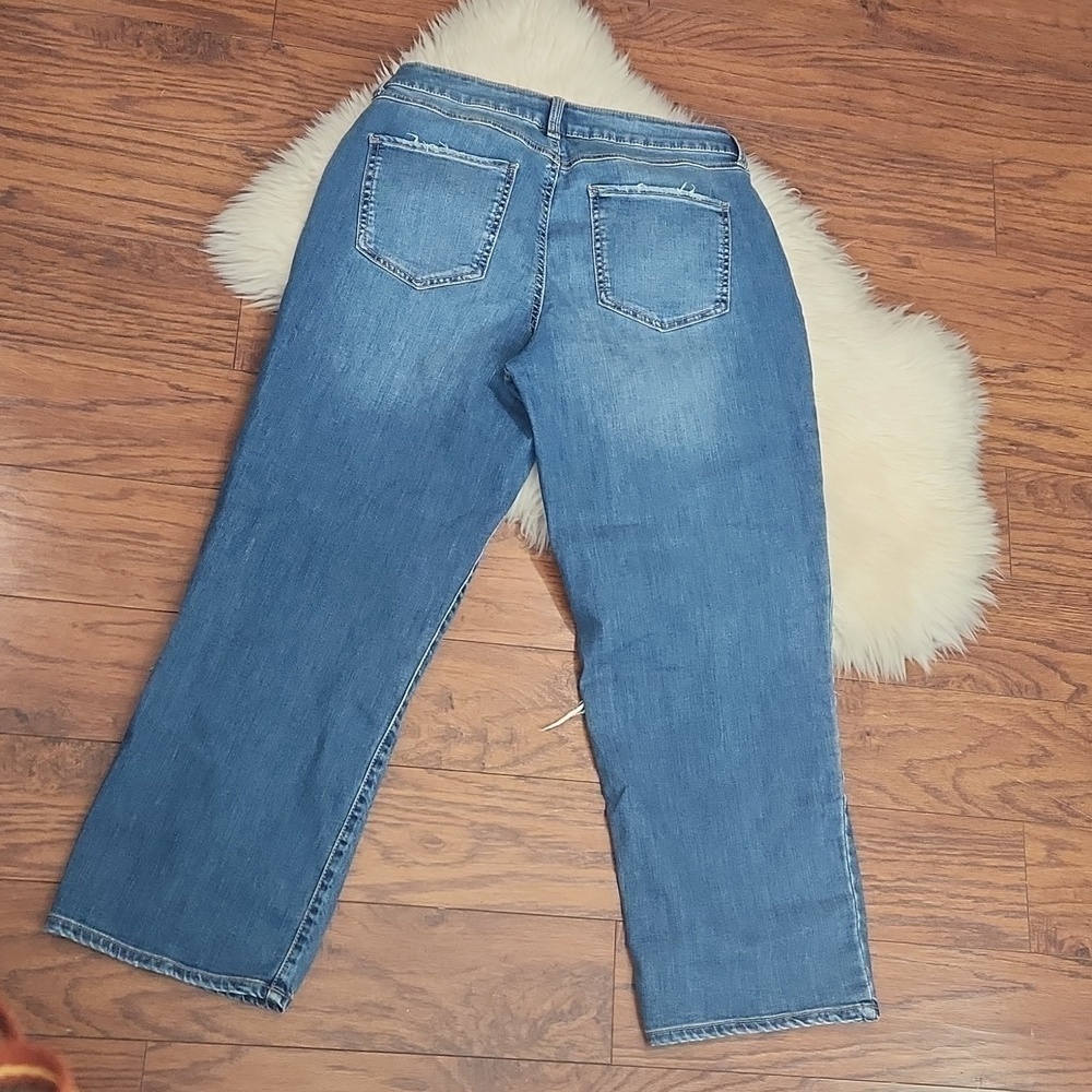 Sincerely Jules Wide Leg Distressed Womens Jeans - Picture 4 of 6